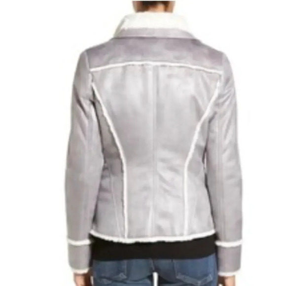 Guess Faux Suede Moto Bomber Jacket / Medium - Picture 8 of 9